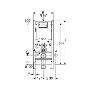 Rama wc geberit duofix delta 111.153.00.1 Thumbnail 3