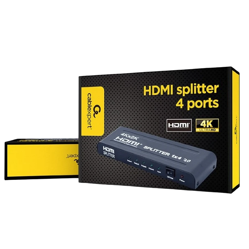 Splitter hdmi cablexpert dsp-4ph4-02, hdmi (f) - 4x hdmi (f), negru 6