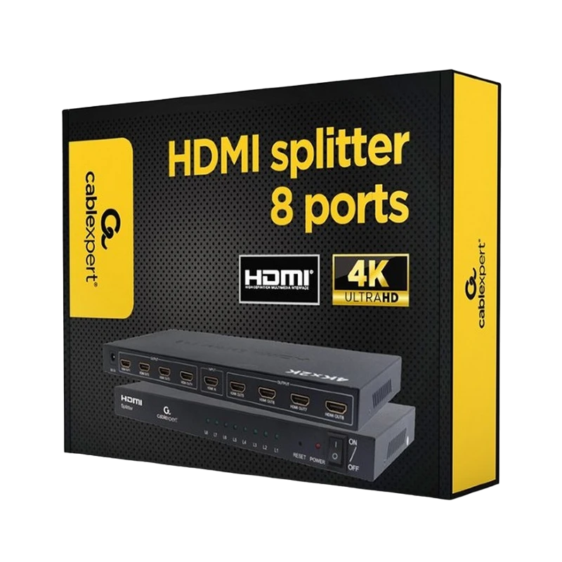 Splitter hdmi cablexpert dsp-8ph4-03, hdmi (f) - , negru 6