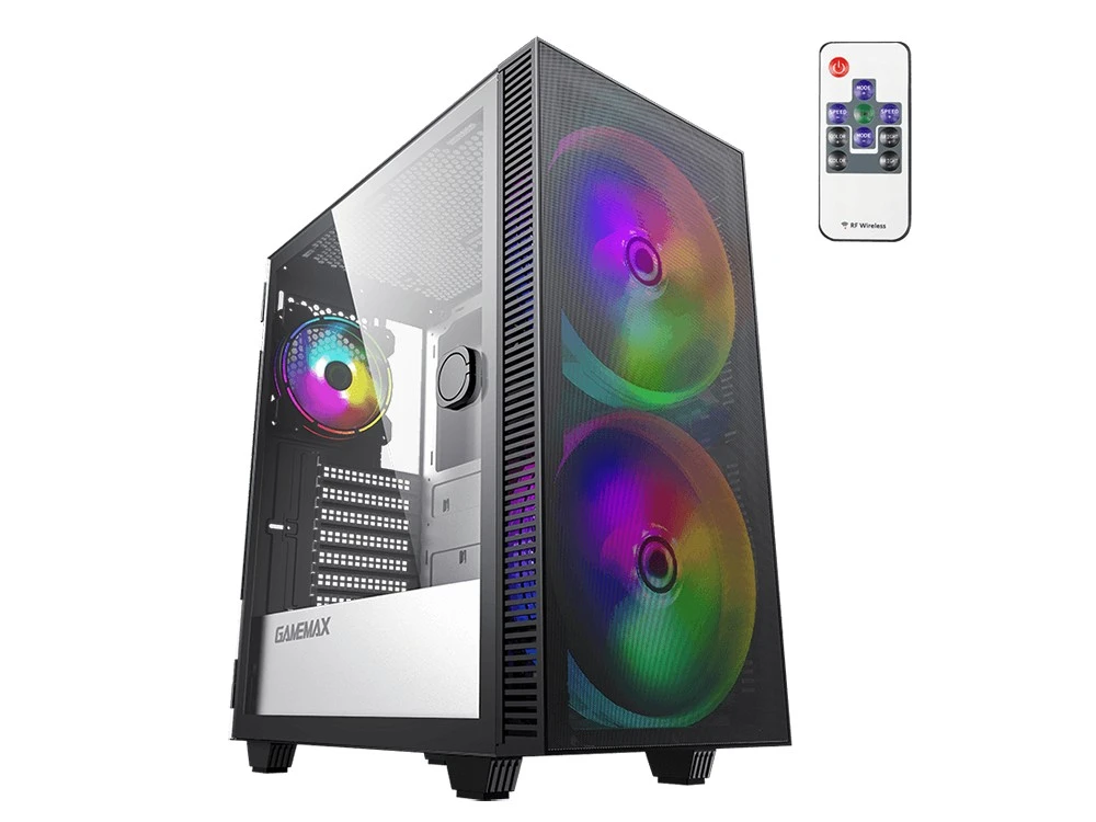 Компьютерный корпус gamemax aero, midi-tower, без блока питания, чёрный 4