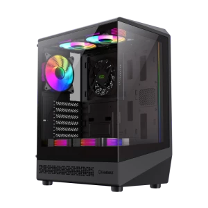 Carcasă PC Gamemax Vista COC AB, Midi-Tower, Fără PSU, Negru