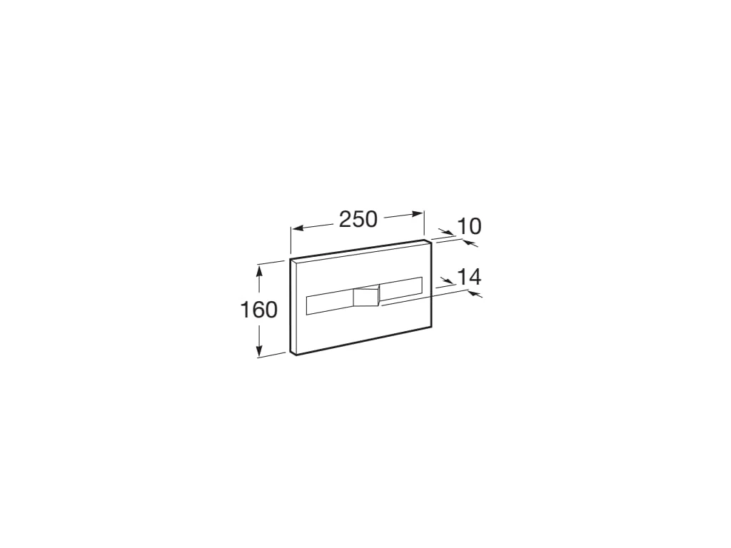 Clapeta actionare roca pl 2 crom a890096001 2