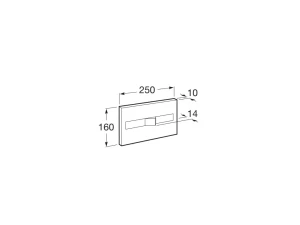 Clapeta actionare roca pl 2 crom a890096001 Thumbnail 2