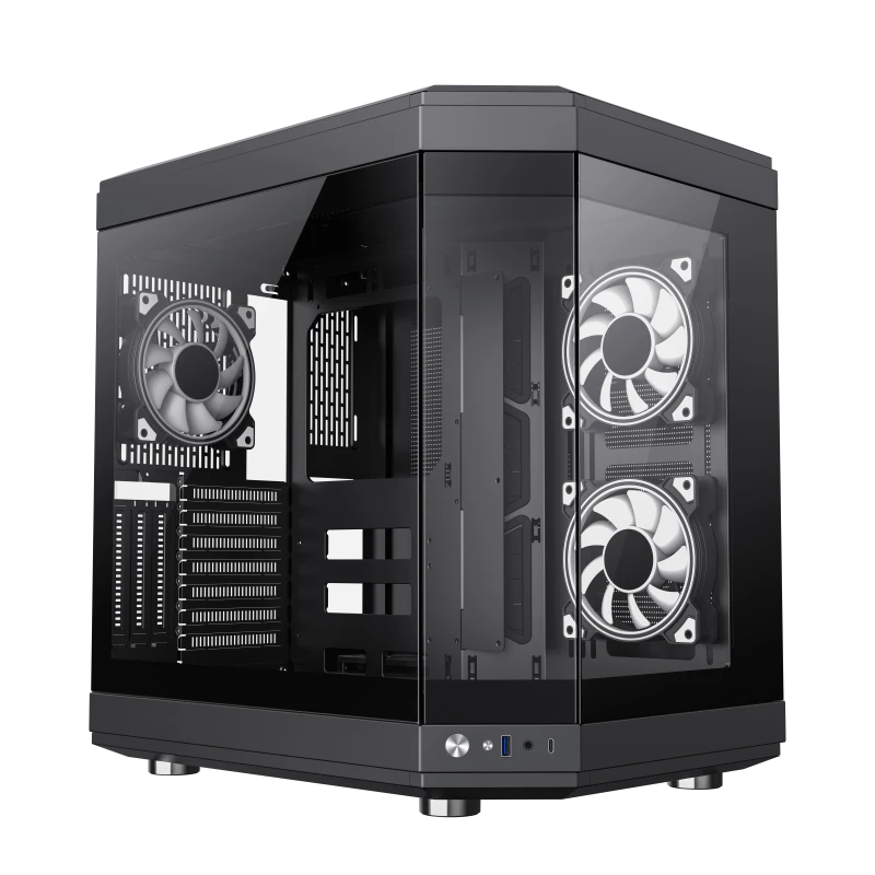Carcasă pc gamemax hype, midi-tower, fără psu, negru 6