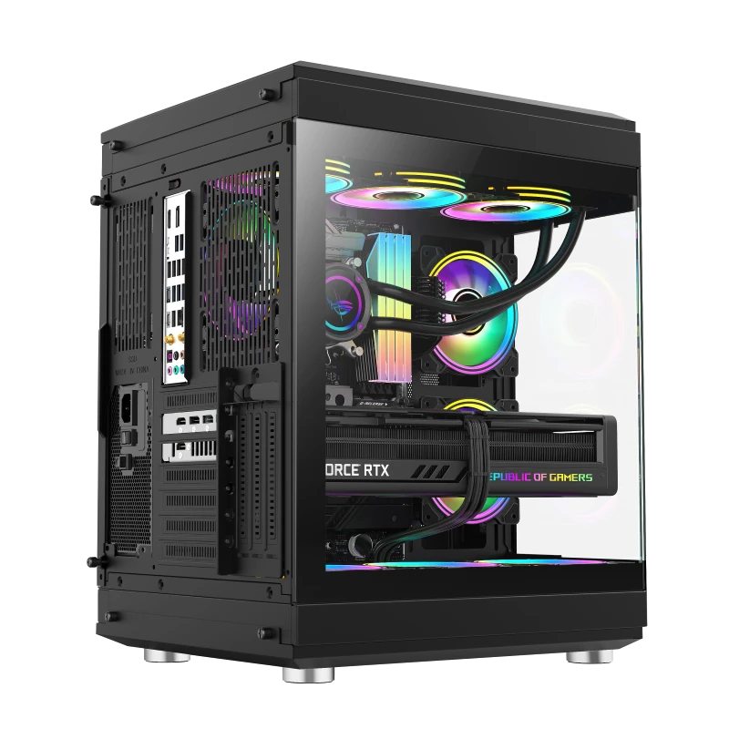 Carcasă pc gamemax hype, midi-tower, fără psu, negru 5