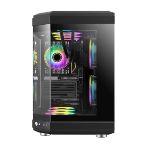 Carcasă pc gamemax hype, midi-tower, fără psu, negru Thumbnail 3