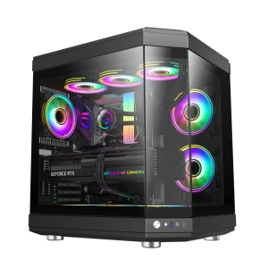 Компьютерный корпус Gamemax HYPE, Midi-Tower, Без блока питания, Чёрный