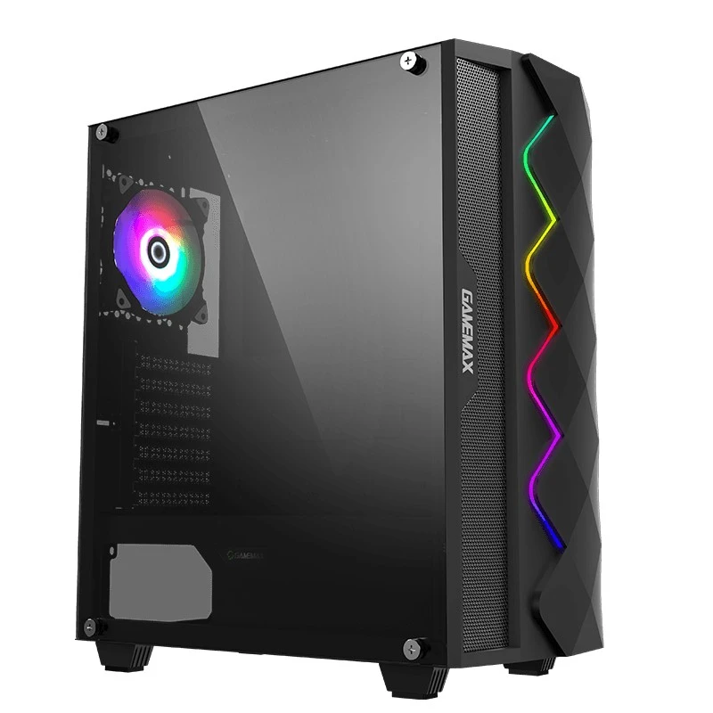 Carcasă pc gamemax diamond coc, midi-tower, fără psu, negru 10