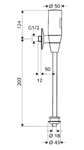 Robinet spalare pisoar schell senzor infrarosu ap (011130699) Thumbnail 2
