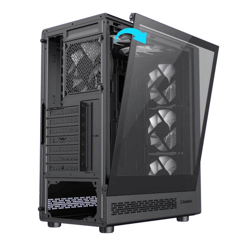 Компьютерный корпус gamemax storm 2 ab, midi-tower, без блока питания, чёрный 7