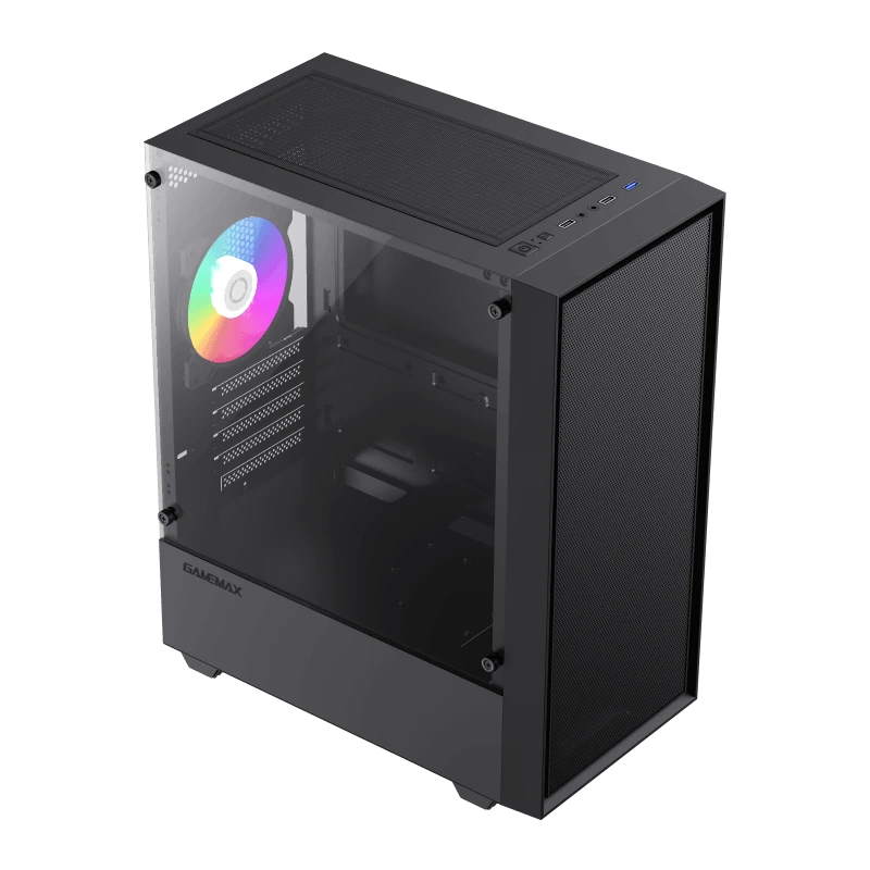 Carcasă pc gamemax storm, mini-tower, fără psu, negru 6