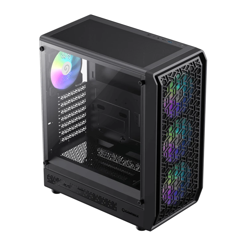 Компьютерный корпус gamemax forge ab, midi-tower, без блока питания, чёрный 14