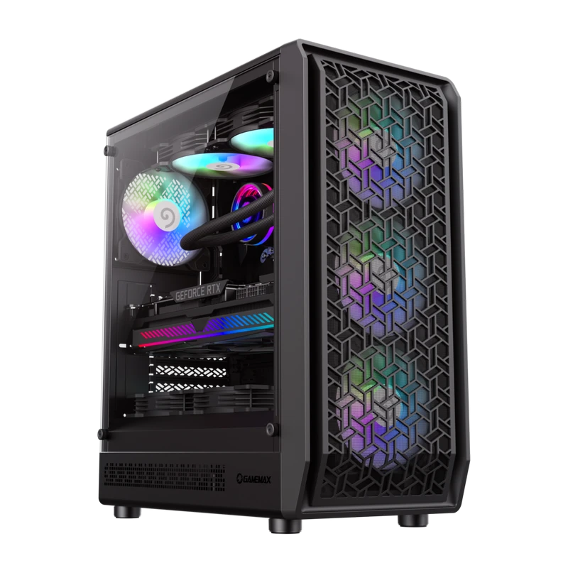 Компьютерный корпус gamemax forge ab, midi-tower, без блока питания, чёрный 7