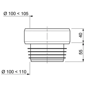Adaptor wc elastic drept wirquin ra372 Thumbnail 2