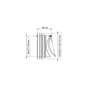 Clapeta sens pentru adaptor wc wirquin antirozatoare d100-110 70950174 Thumbnail 2