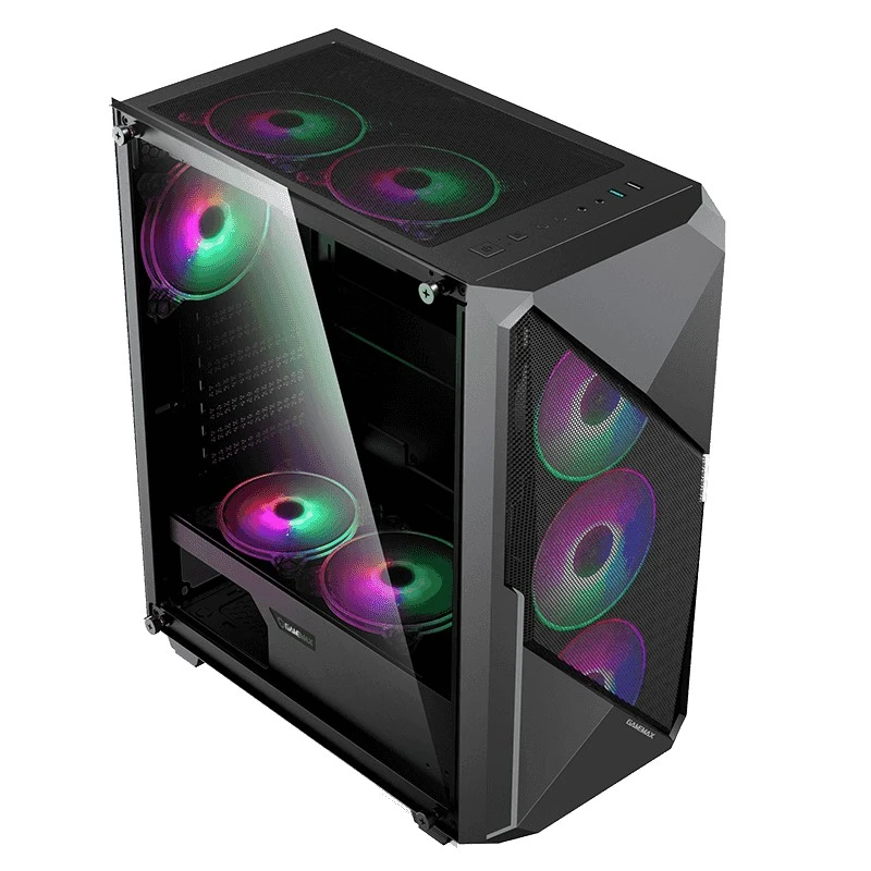 Carcasă pc gamemax revolt, midi-tower, fără psu, negru 9