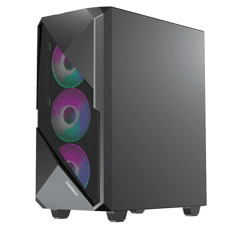 Carcasă pc gamemax revolt, midi-tower, fără psu, negru 24