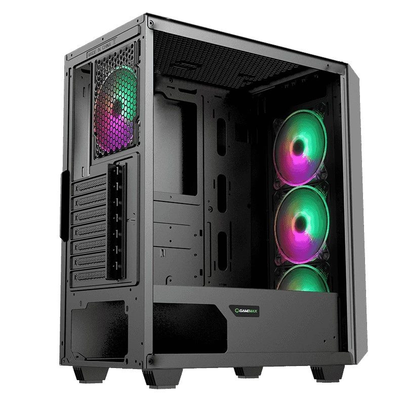 Carcasă pc gamemax revolt, midi-tower, fără psu, negru 18
