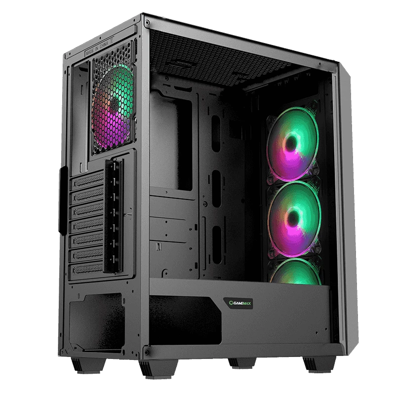 Carcasă pc gamemax revolt, midi-tower, fără psu, negru 11