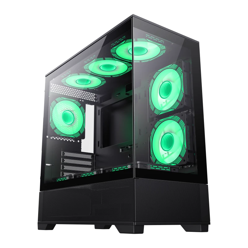 Компьютерный корпус gamemax vista m, midi-tower, без блока питания, чёрный 8