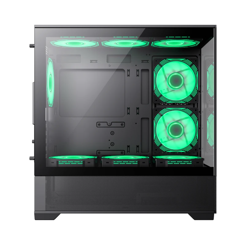 Компьютерный корпус gamemax vista m, midi-tower, без блока питания, чёрный 7