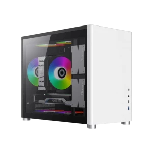 Компьютерный корпус Gamemax SPARK, Mini-Tower, Без блока питания, Белый