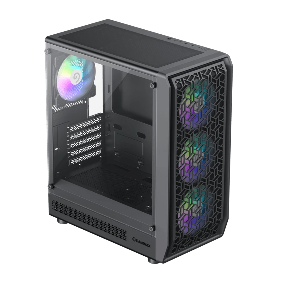 Carcasă pc gamemax forge mb, midi-tower, fără psu, negru 2