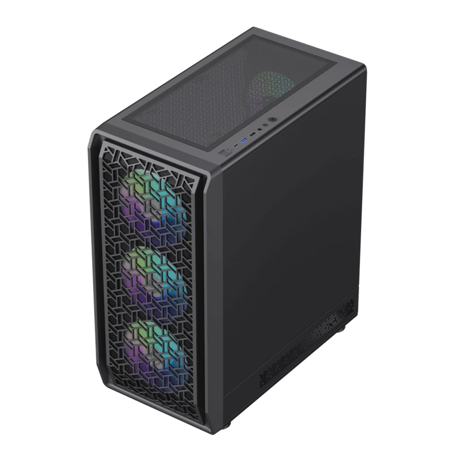 Carcasă pc gamemax forge mb, midi-tower, fără psu, negru 4