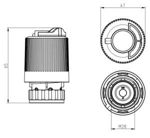 Servomotor herz thermiq nc 230v, m28x1,5 3f82051 Thumbnail 2