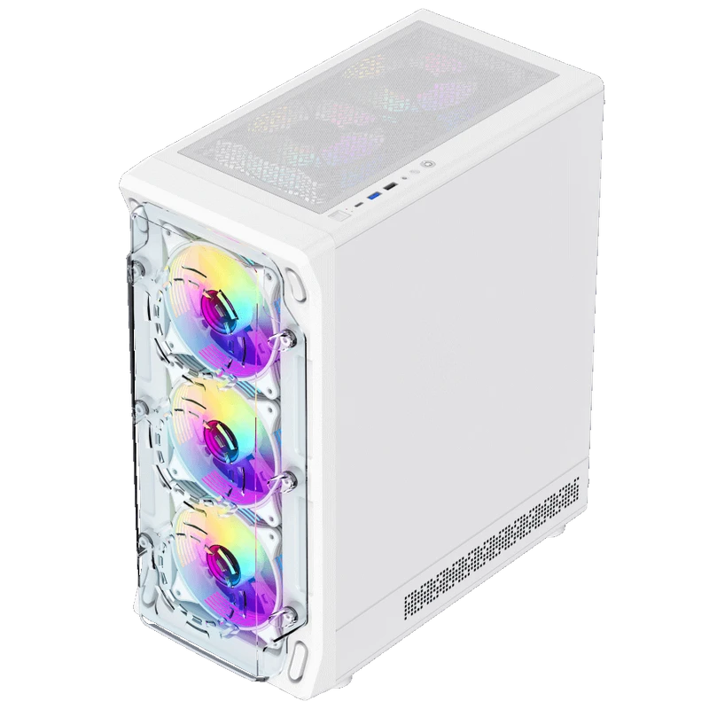 Компьютерный корпус gamemax starlight 2 aw, midi-tower, без блока питания, белый 3