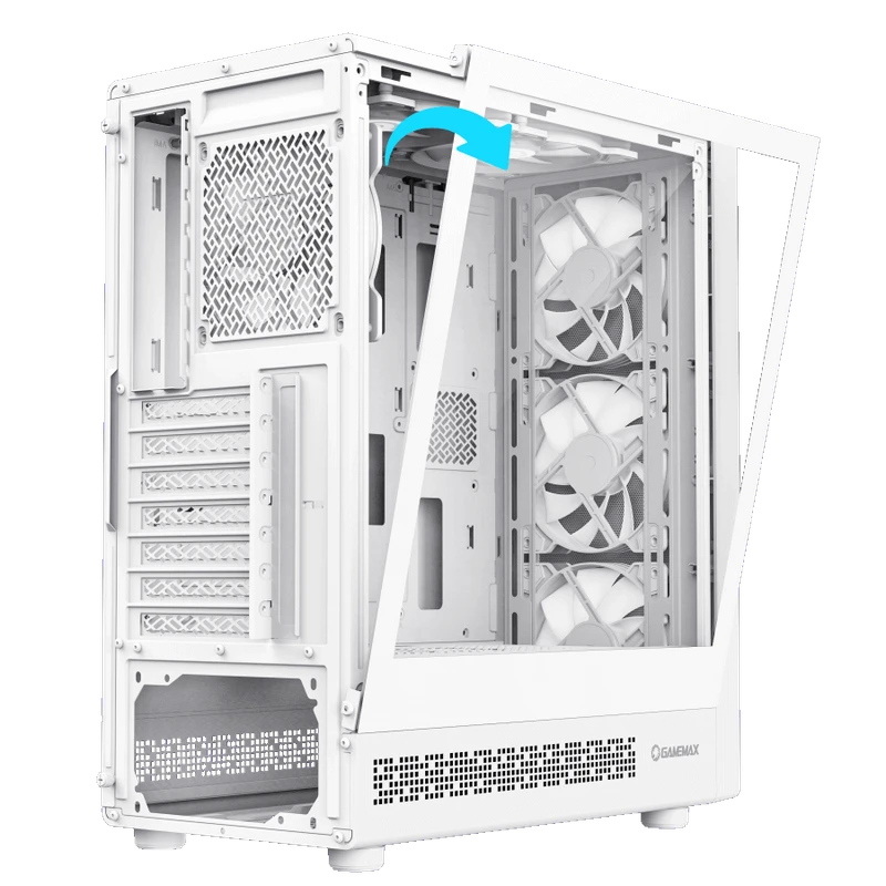 Компьютерный корпус gamemax starlight 2 aw, midi-tower, без блока питания, белый 13