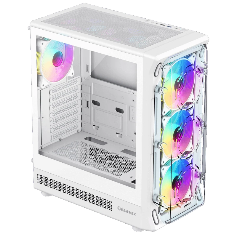 Компьютерный корпус gamemax starlight 2 aw, midi-tower, без блока питания, белый 12