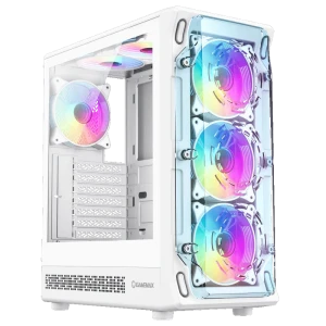 Компьютерный корпус gamemax starlight 2 aw, midi-tower, без блока питания, белый