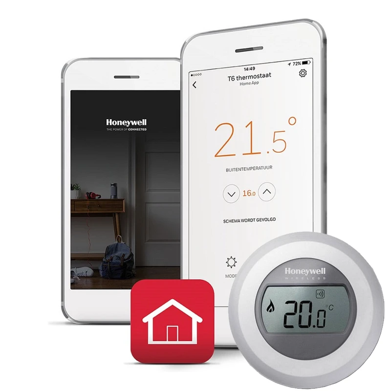 Termostat honeywell round y87rfc2074 programabil wi-fi modul internet inclus 2