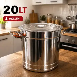 Recipient alimentar din oțel inoxidabil 30cm 20lt d2410-894 Thumbnail 1