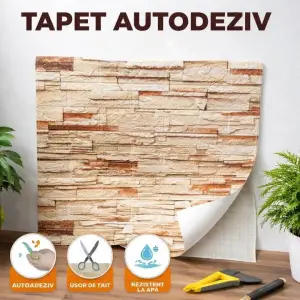Placă tapet 3d tip caramidă – model bej Thumbnail 1