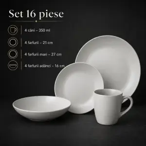 Набор тарелок и кружек 16 шт., керамика – dinner set, серо-бежевый (s211--29) Thumbnail 1