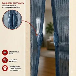 Jaluzele împotriva țânțarilor 100*210cm, albastru 3453-3 Thumbnail 2