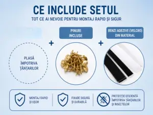 Jaluzele împotriva țânțarilor 100*210cm, albastru 3453-3 Thumbnail 5