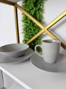 Набор тарелок и кружек 16 шт., керамика – dinner set, серо-бежевый (s211--29) Thumbnail 4