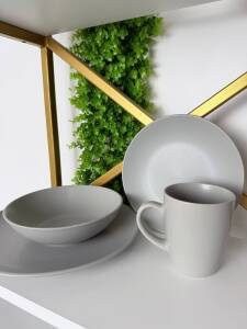 Набор тарелок и кружек 16 шт., керамика – dinner set, серо-бежевый (s211--29) Thumbnail 2