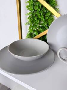 Набор тарелок и кружек 16 шт., керамика – dinner set, серо-бежевый (s211--29) Thumbnail 3