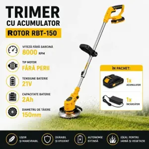 Trimer cu acumulator rotor rbt-150
