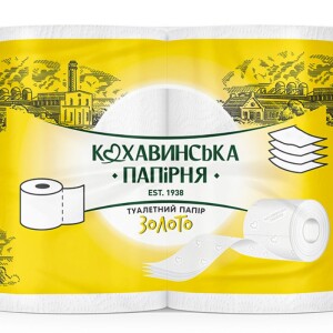 Кохавинська папірня hirtie igienica 4 role 4 pliuri  zoloto 155 foi  17,83 m