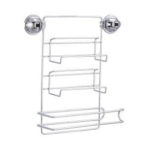 Suport multifuncțional pentru prosoape de hârtie cu ventuze chrome 330x238x87 mm chrome e Thumbnail 1