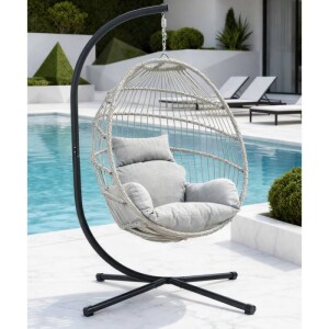 Balansoar de tip cocon coco light grey Thumbnail 1