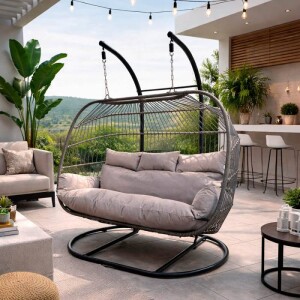 Balansoar de tip cocon 3 seater grey Thumbnail 1