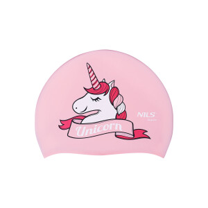 Casca inot copii silicon unicorn pink nils