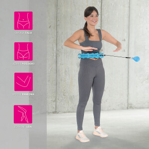 Cerc hoola hoop cu greutate hms hhw01 Thumbnail 3