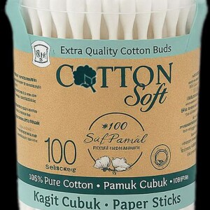 Cotton soft eco ватные палочки 100шт paper stick Thumbnail 1